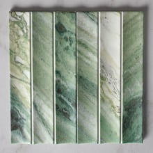 Teemo Matt Jade Flute Marble Look Porcelain Tile